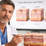 Haeckel Cabral Moraes explica a recuperação tecidual em cirurgia plástica ao longo do tempo.